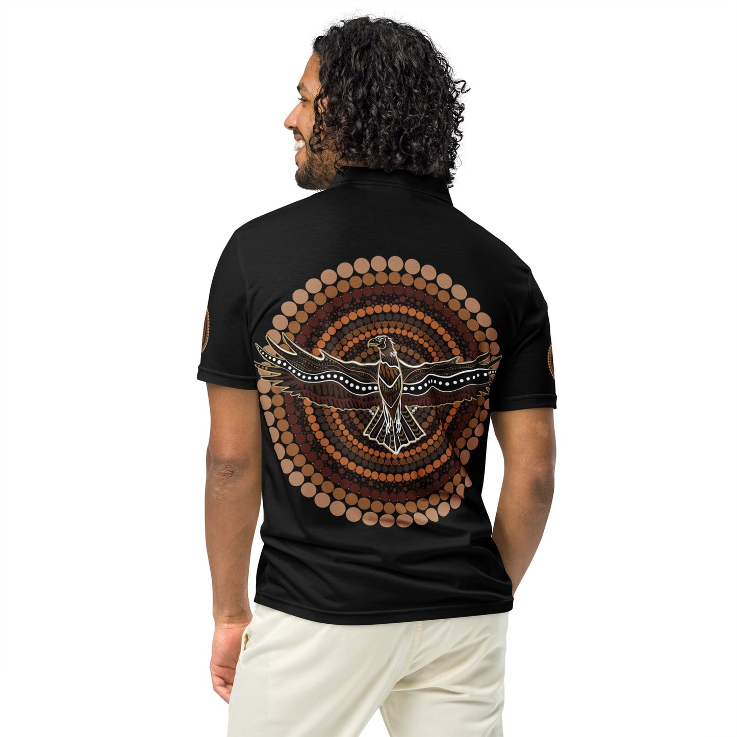 Eagle Spirit Polo Shirt – Strength, Resilience, and Modern Style - Aboriginal Art by Lani