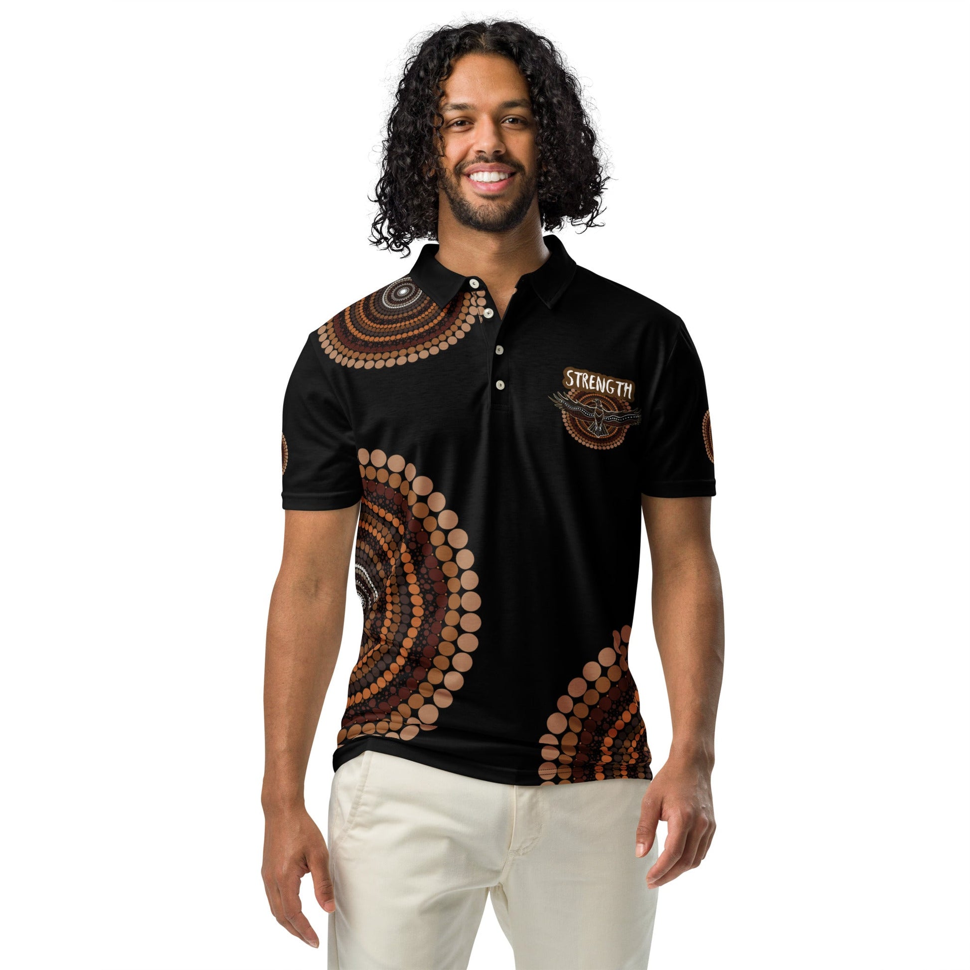 Eagle Spirit Polo Shirt – Strength, Resilience, and Modern Style - Aboriginal Art by Lani