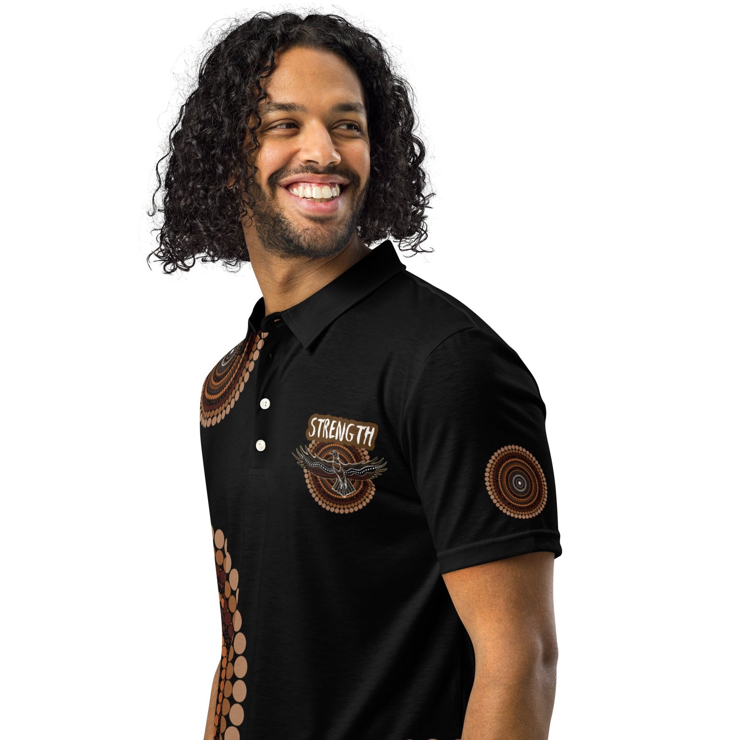 Eagle Spirit Polo Shirt – Strength, Resilience, and Modern Style - Aboriginal Art by Lani