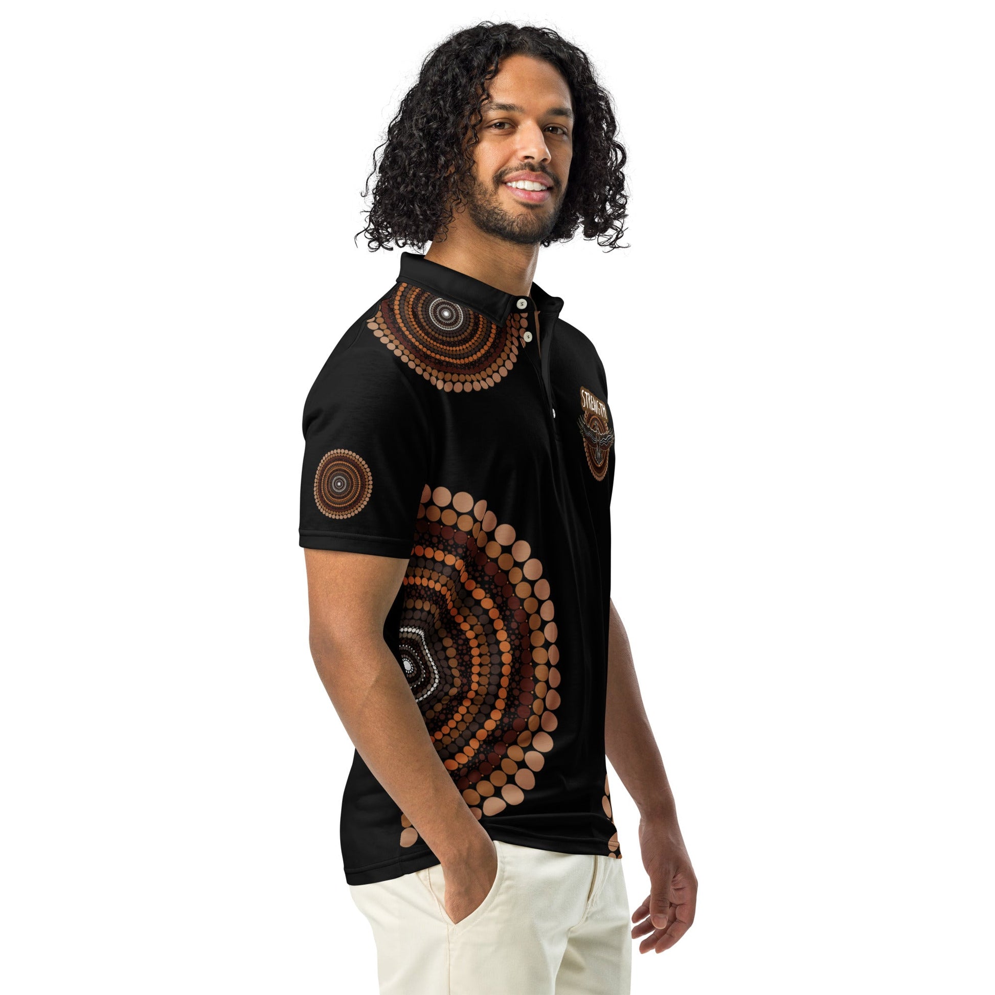 Eagle Spirit Polo Shirt – Strength, Resilience, and Modern Style - Aboriginal Art by Lani