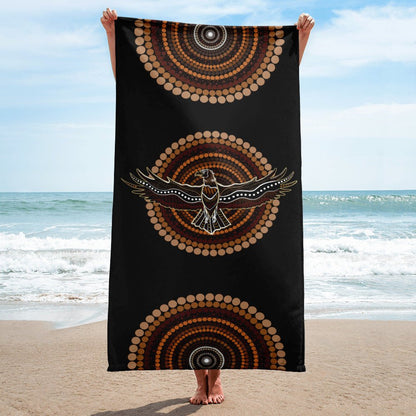 Eagle Spirit Towel – Strength, Resilience, and Comfort - Aboriginal Art by Lani