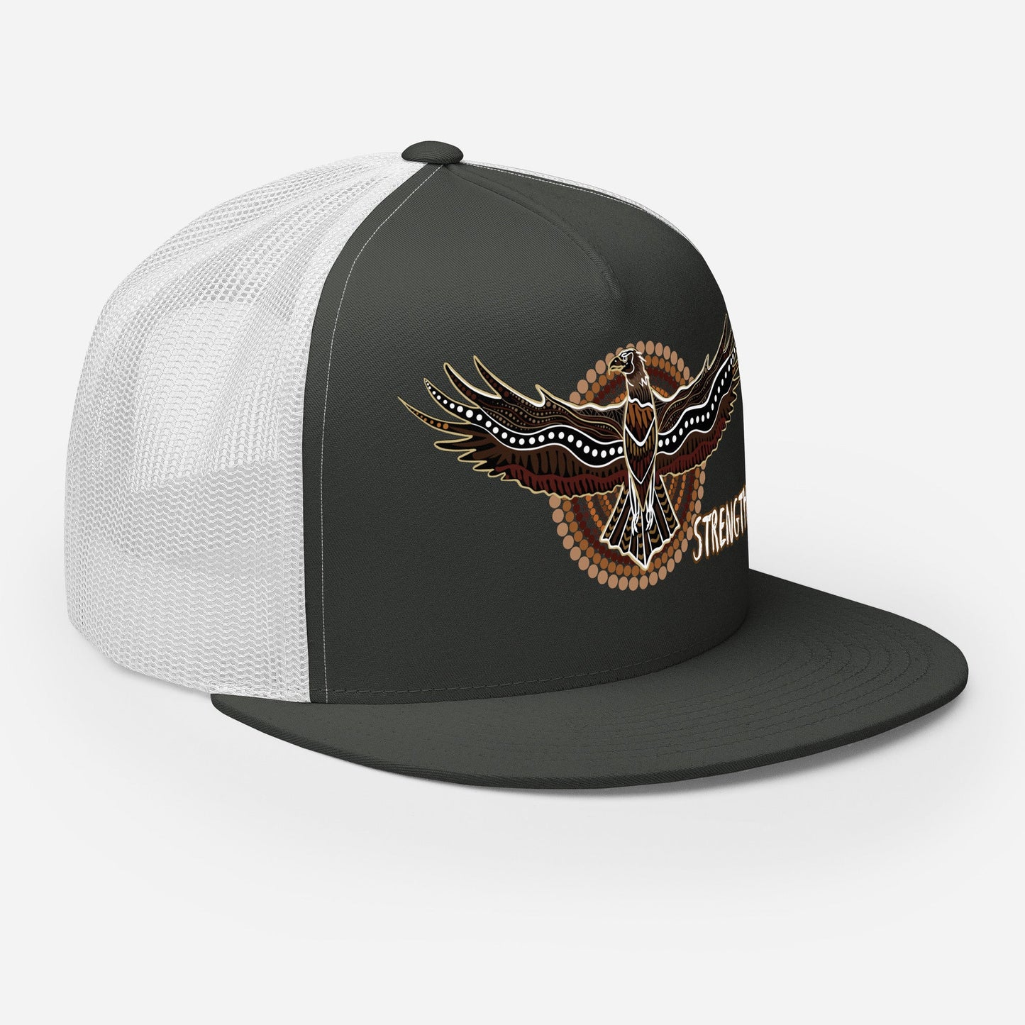 Eagle Spirit Trucker Cap – Strength, Resilience, and Style - Aboriginal Art by Lani