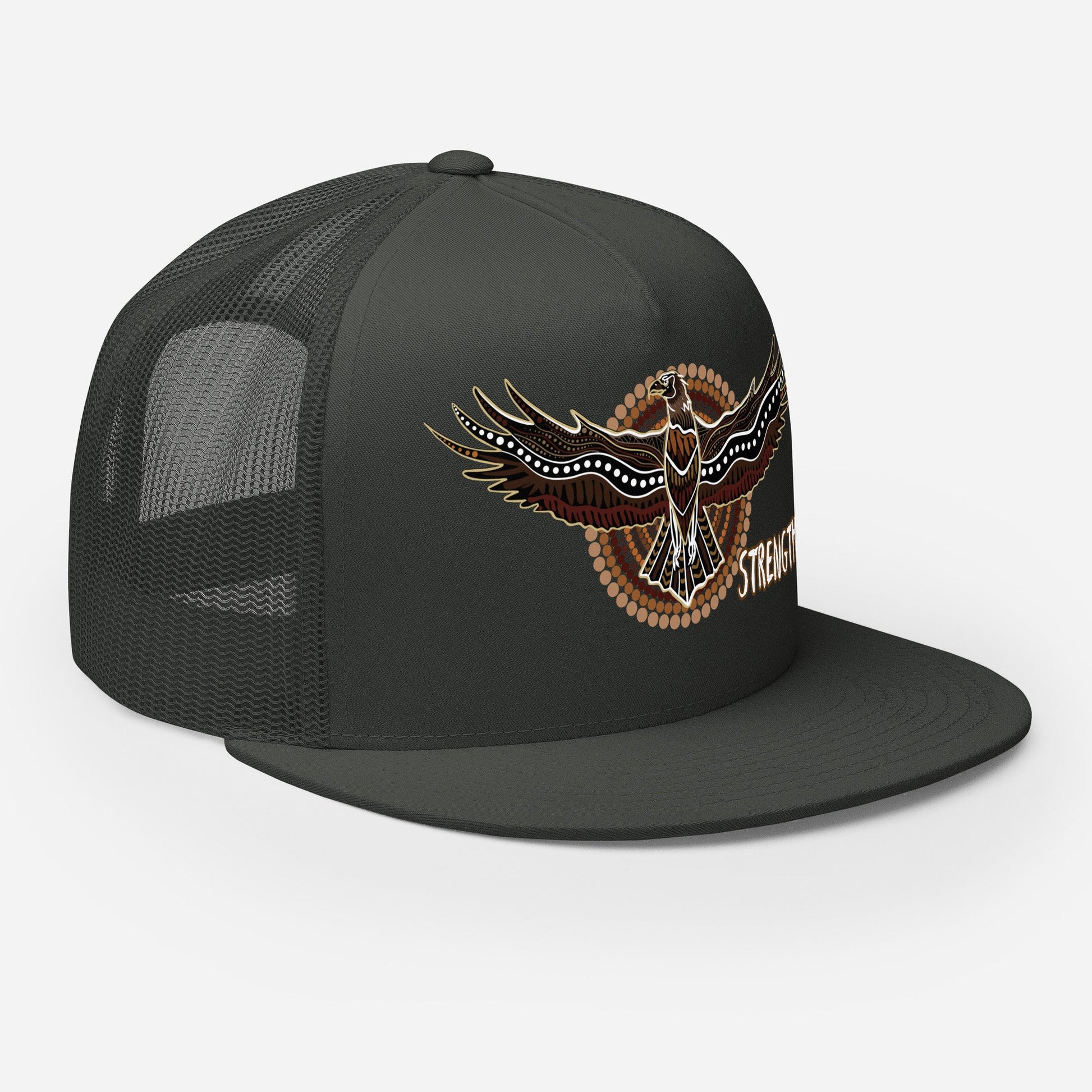 Eagle Spirit Trucker Cap – Strength, Resilience, and Style - Aboriginal Art by Lani