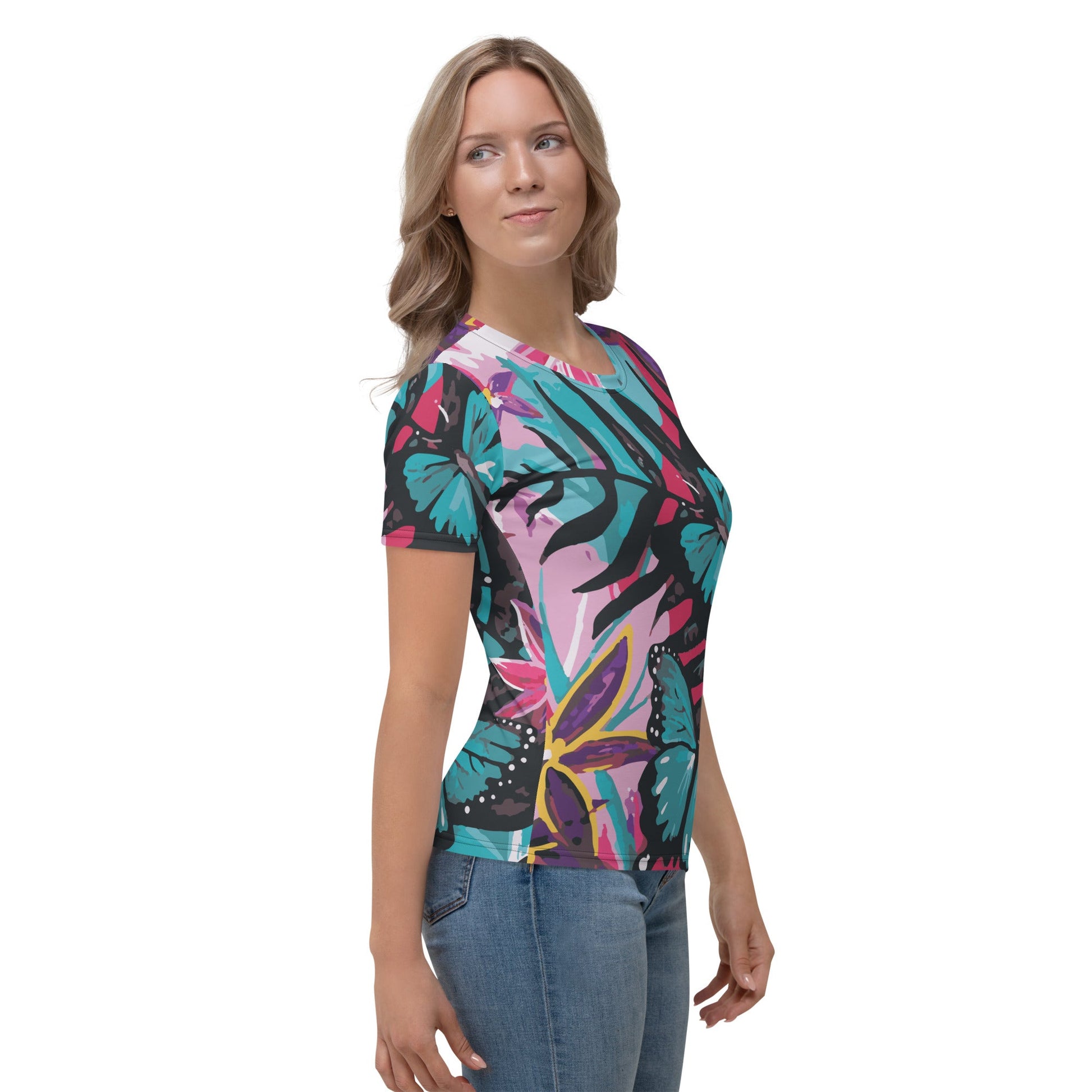 Flowers and Butterflies Women's T-shirt - Aboriginal Art by LaniWomen's Shirts