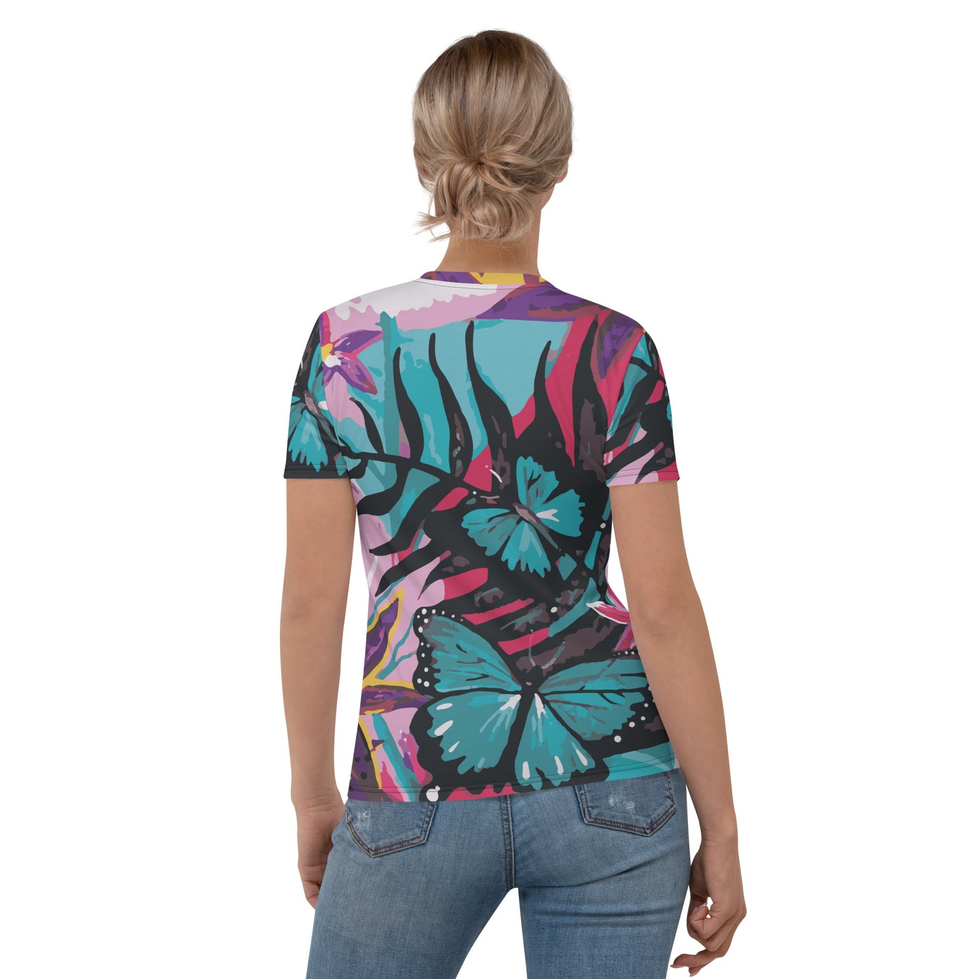 Flowers and Butterflies Women's T-shirt - Aboriginal Art by LaniWomen's Shirts