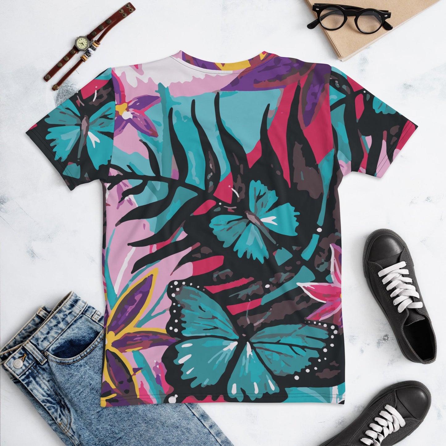 Flowers and Butterflies Women's T-shirt - Aboriginal Art by LaniWomen's Shirts