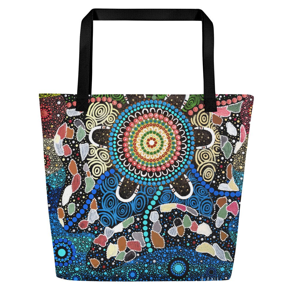 Gari Yala Collection Large Tote Bag - Aboriginal Art by LaniBags