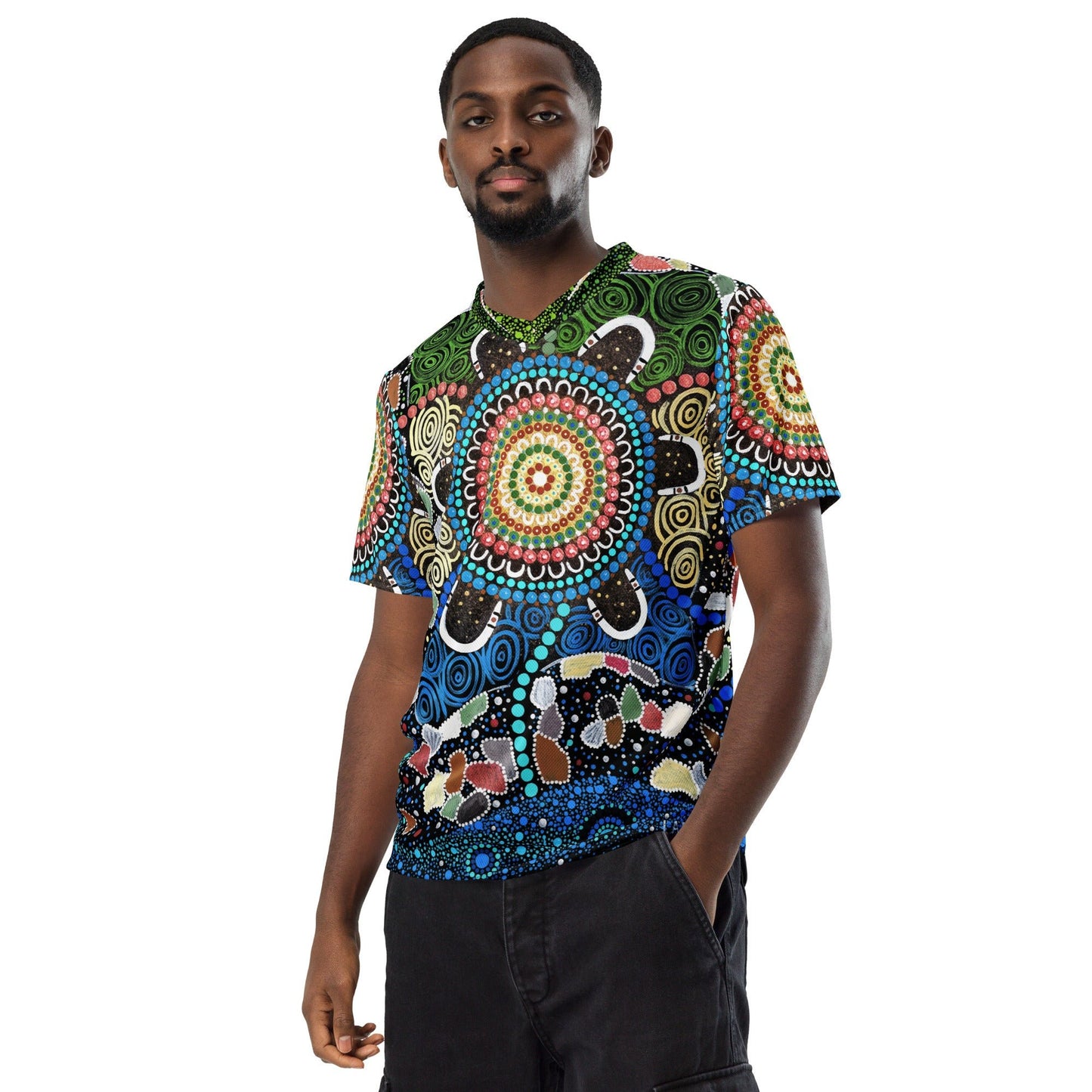 Gari Yala Collection Mens Sports Jersey - Aboriginal Art by LaniMen's Shirts