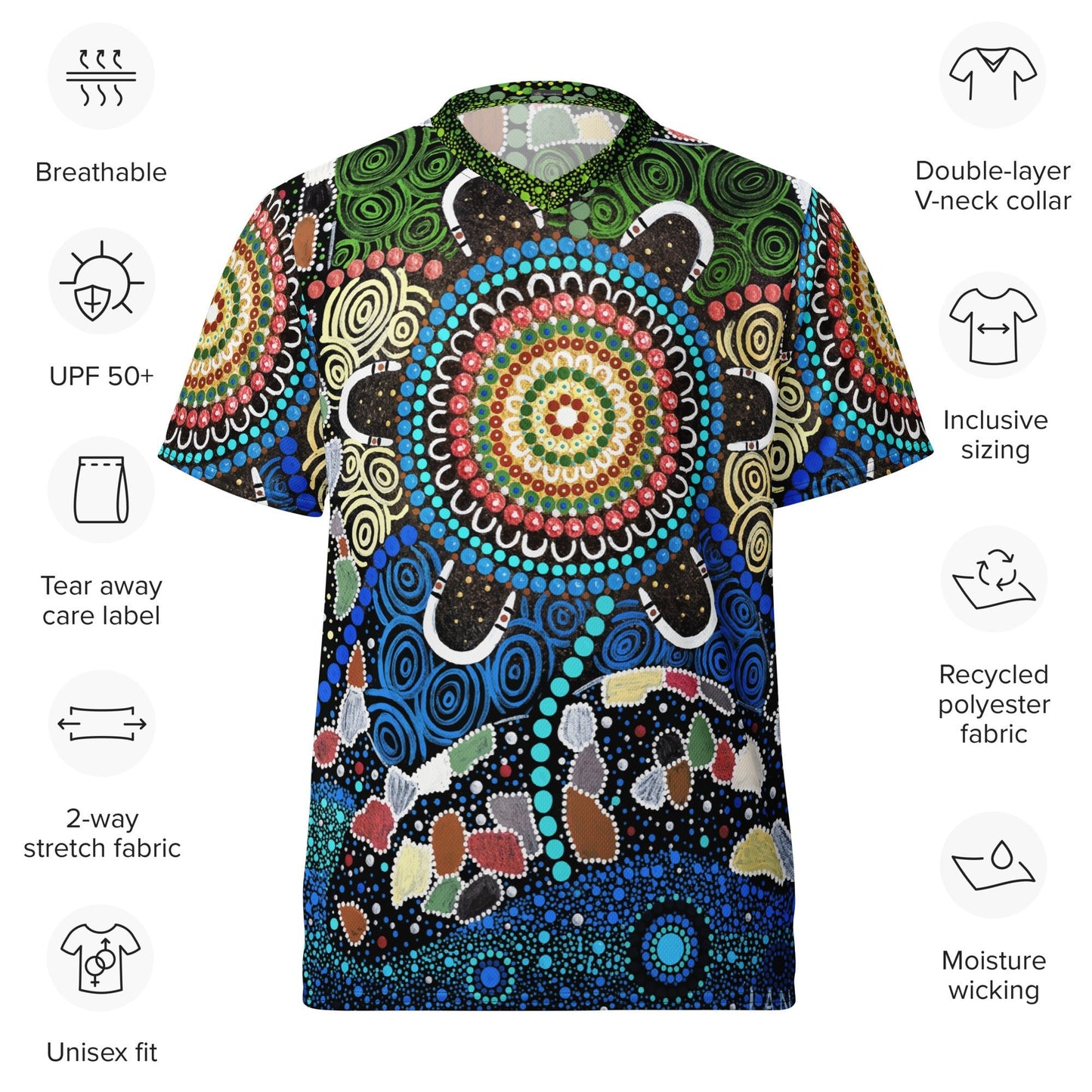 Gari Yala Collection Mens Sports Jersey - Aboriginal Art by LaniMen's Shirts