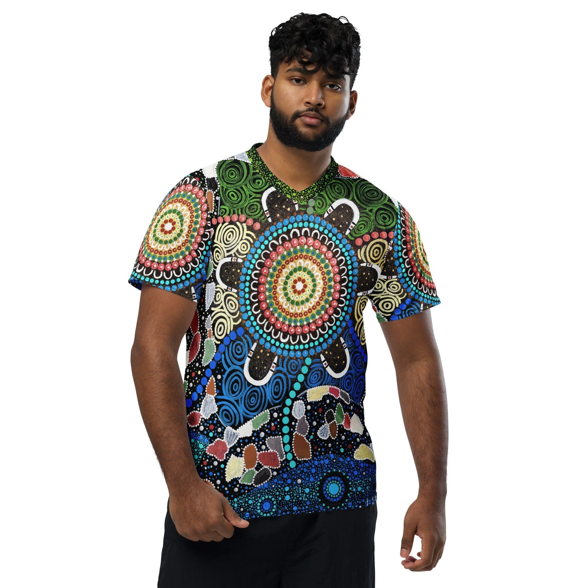 Gari Yala Collection Mens Sports Jersey - Aboriginal Art by LaniMen's Shirts