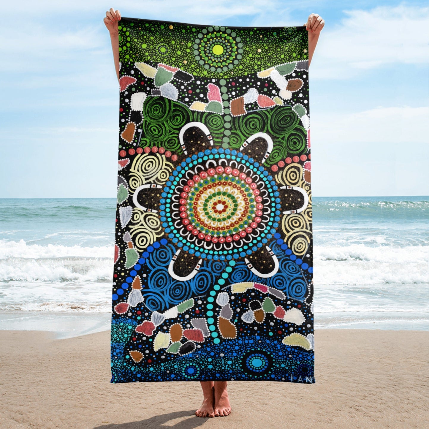 Gari Yala Collection Towel - Aboriginal Art by LaniTowels