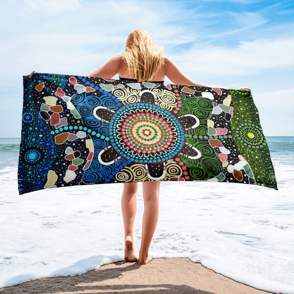 Gari Yala Collection Towel - Aboriginal Art by LaniTowels