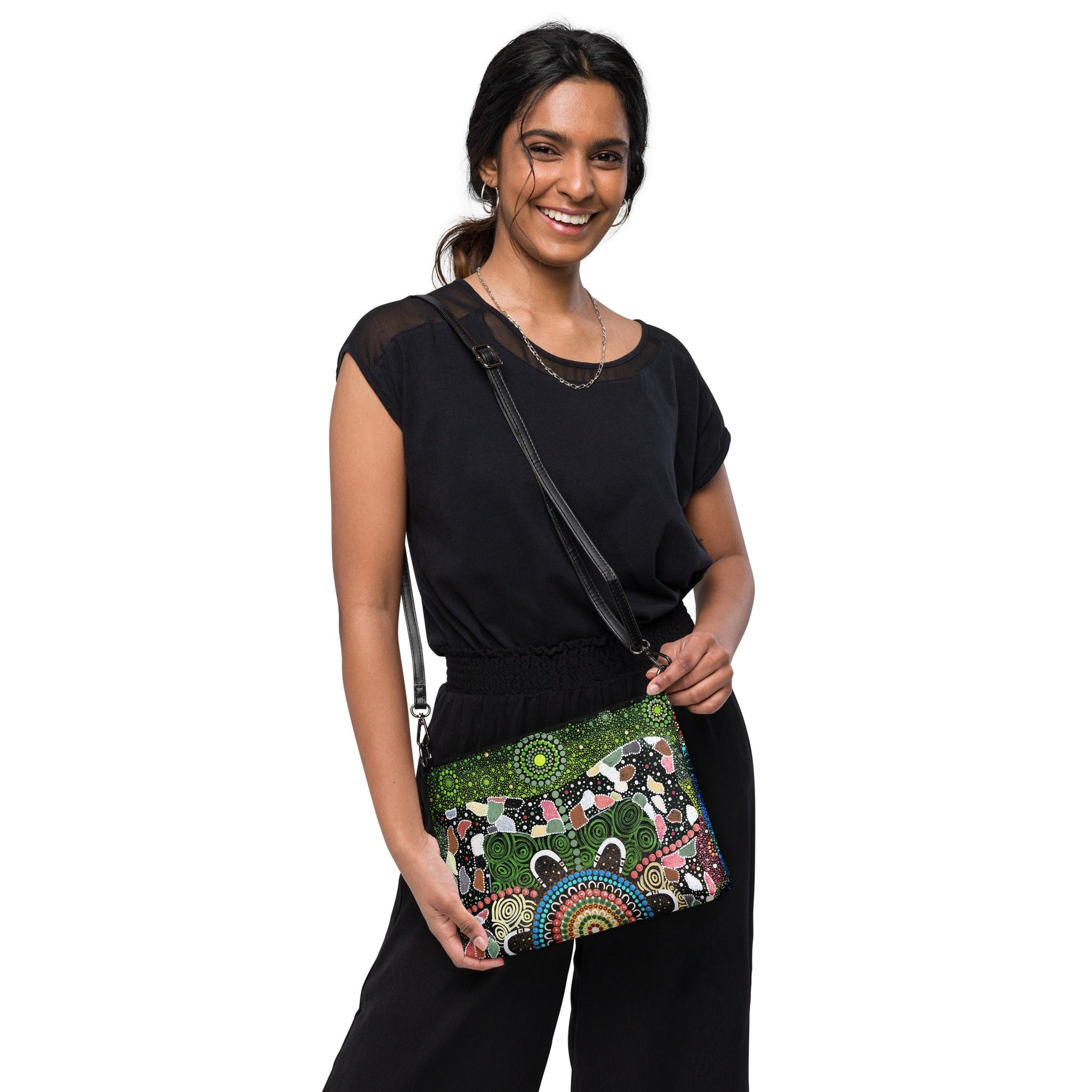 Gari Yala Crossbody Bag - Aboriginal Art by LaniBags