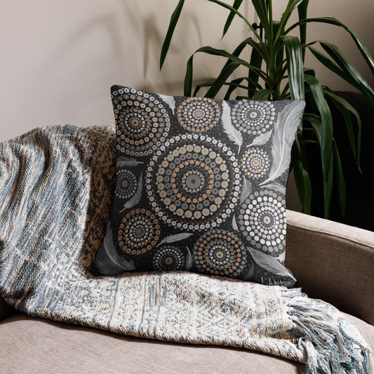 Gawuraa Collection Premium Pillow - Aboriginal Art by LaniPillows