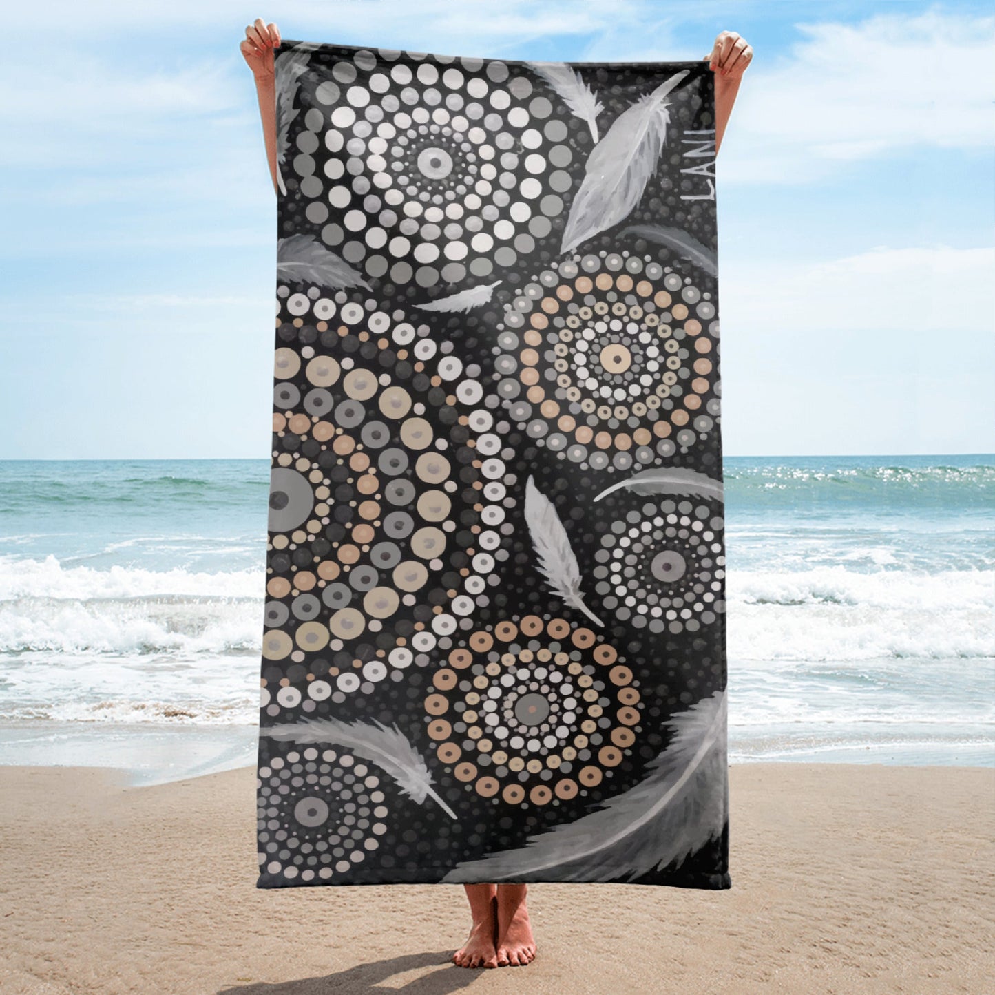 Gawuraa Collection Towel - Aboriginal Art by LaniTowels