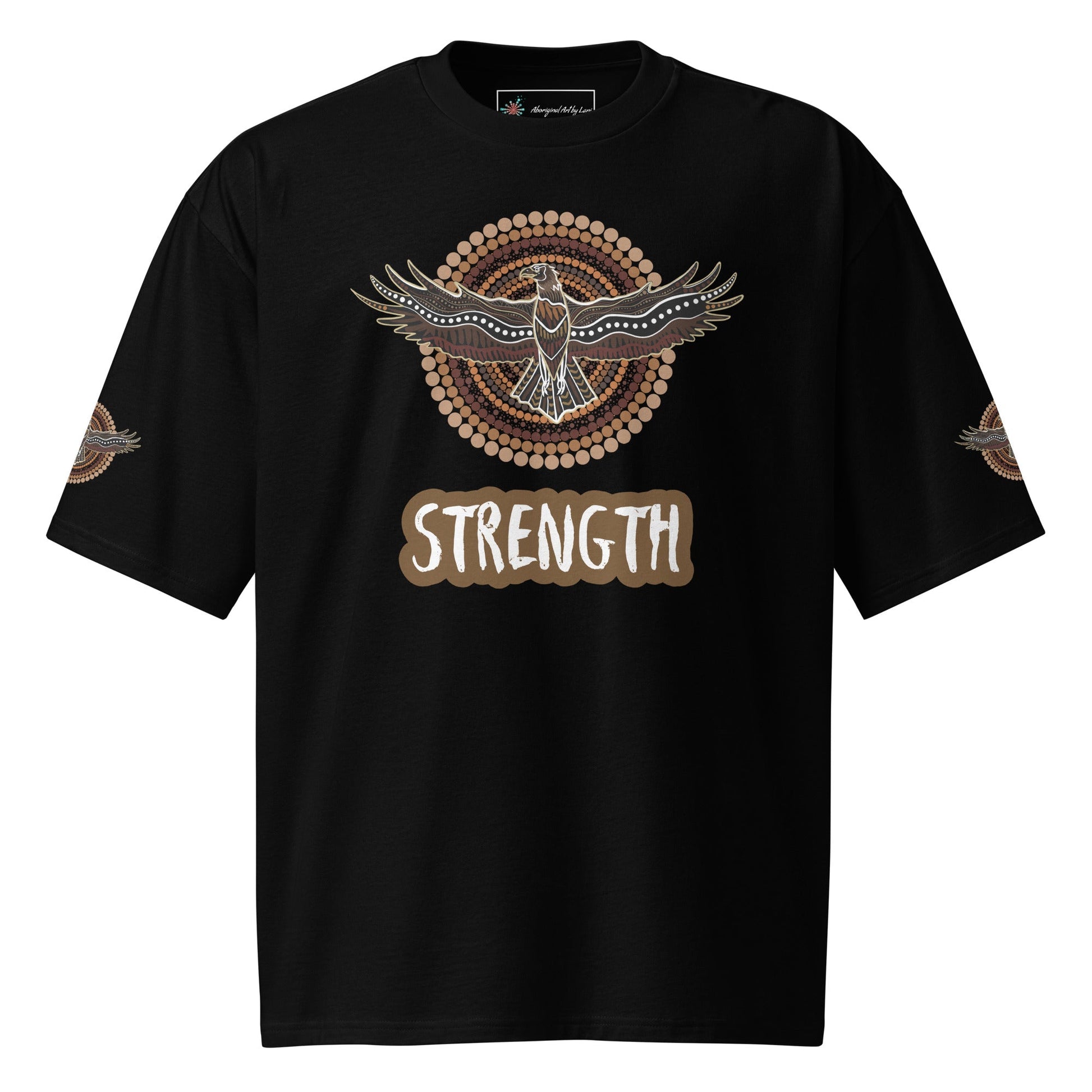 Majestic Eagle Oversized T-Shirt – Strength, Resilience, and Style - Aboriginal Art by Lani