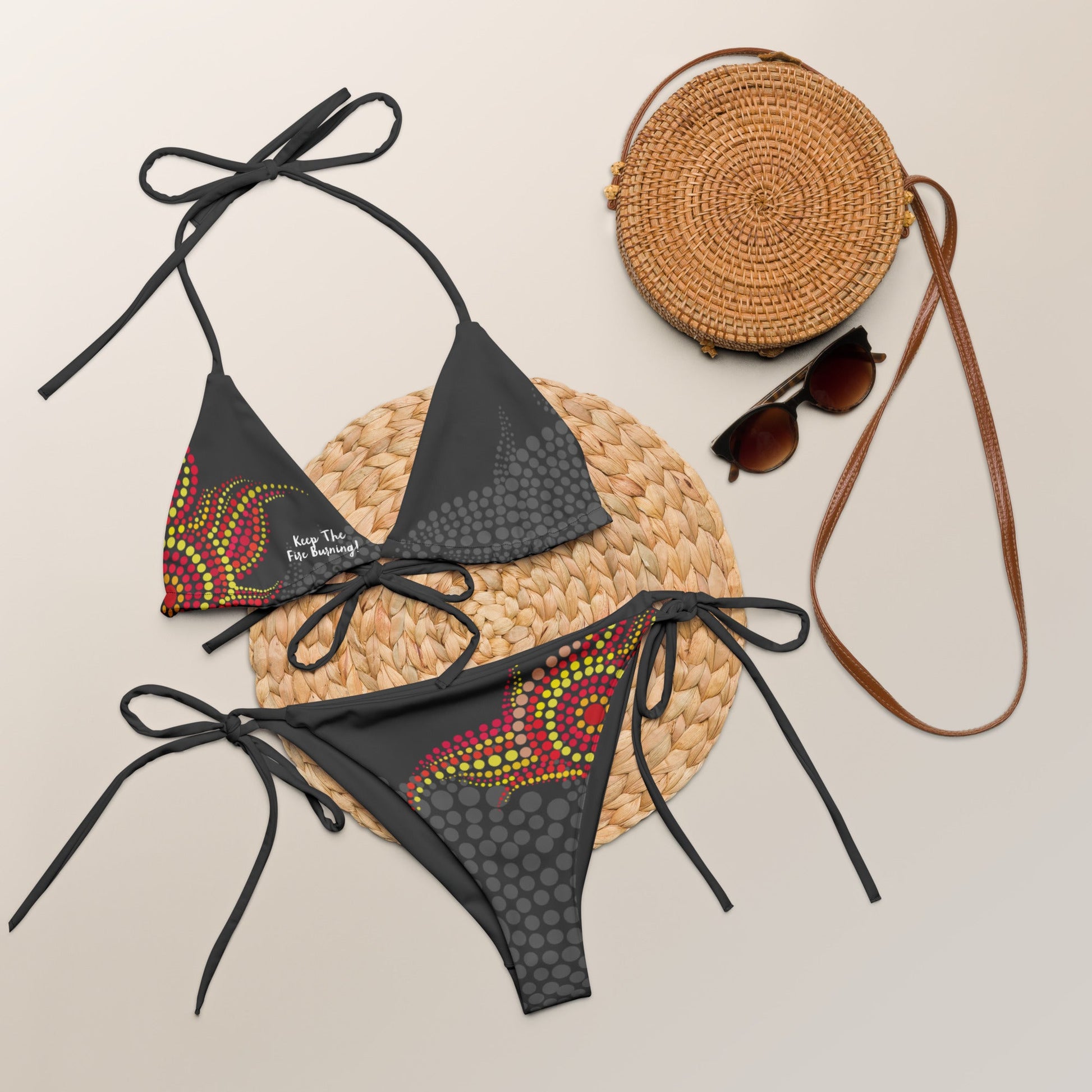 NAIDOC 2024 Keep The Fire Burning Bikini Set - Aboriginal Art by LaniBikini