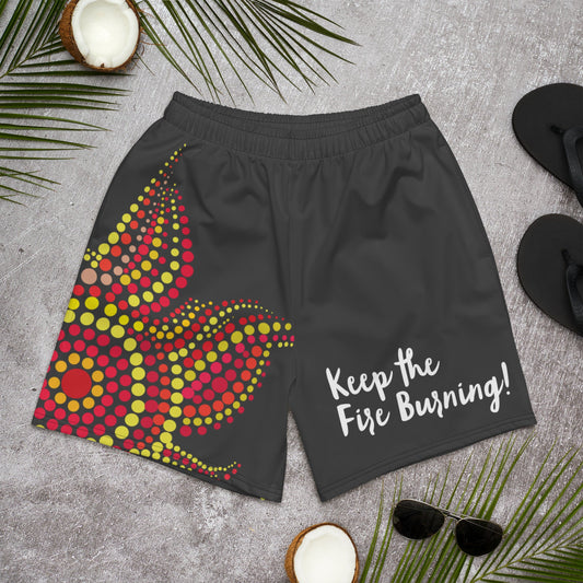 NAIDOC 2024 Keep The Fire Burning! Men's Athletic Shorts - Aboriginal Art by LaniMen's Shorts