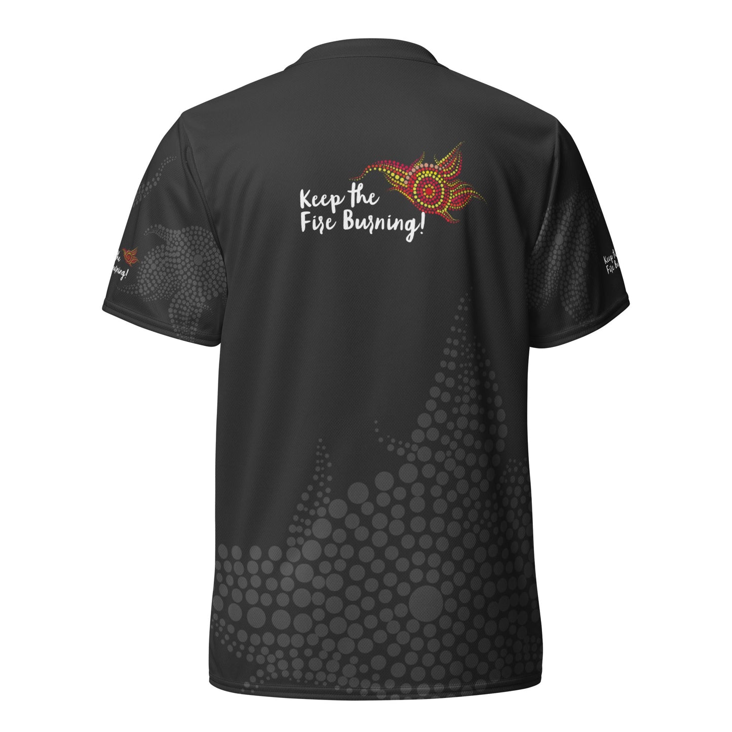 NAIDOC 2024 Keep The Fire Burning! Mens Sports Jersey - Aboriginal Art by LaniMen's Shirts