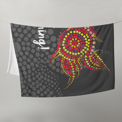 NAIDOC 2024 Keep The Fire Burning! Throw Blanket - Aboriginal Art by LaniBlankets