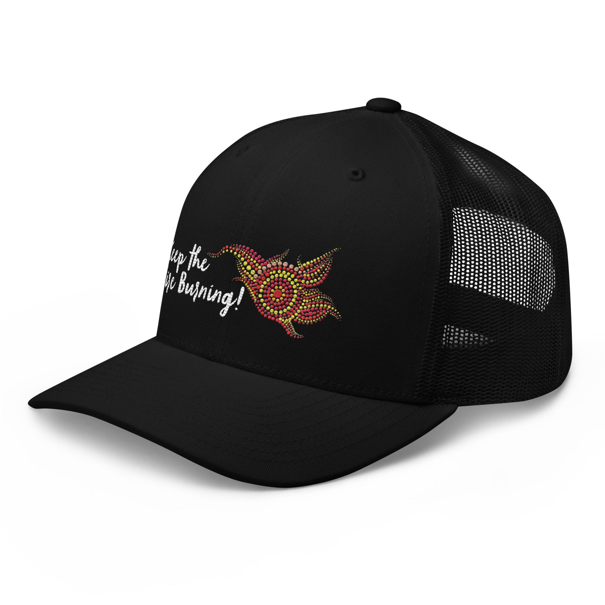 NAIDOC 2024 Keep The Fire Burning! Trucker Cap - Aboriginal Art by LaniNAIDOC 2024