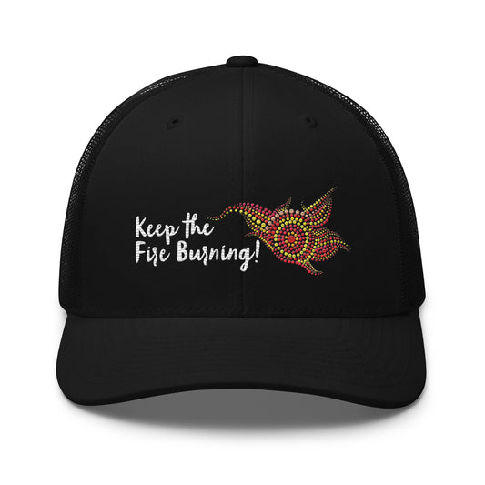 NAIDOC 2024 Keep The Fire Burning! Trucker Cap - Aboriginal Art by LaniNAIDOC 2024