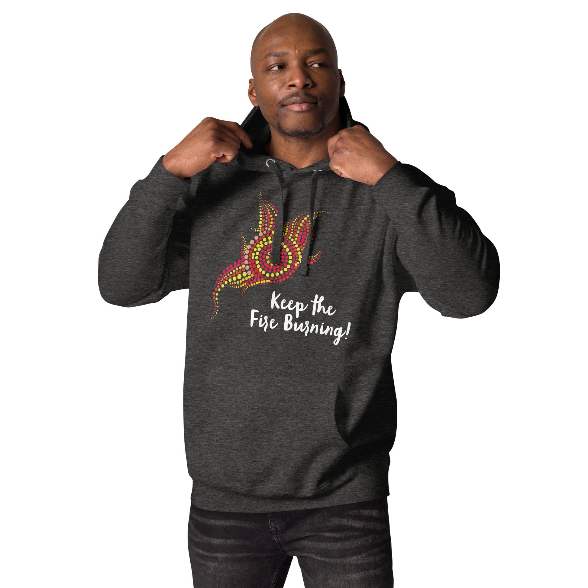 NAIDOC 2024 Keep The Fire Burning Unisex Premium Hoodie - Aboriginal Art by LaniWomen's Hoodies