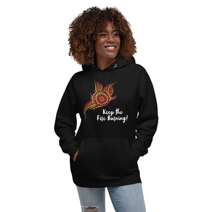 NAIDOC 2024 Keep The Fire Burning Unisex Premium Hoodie - Aboriginal Art by LaniWomen's Hoodies