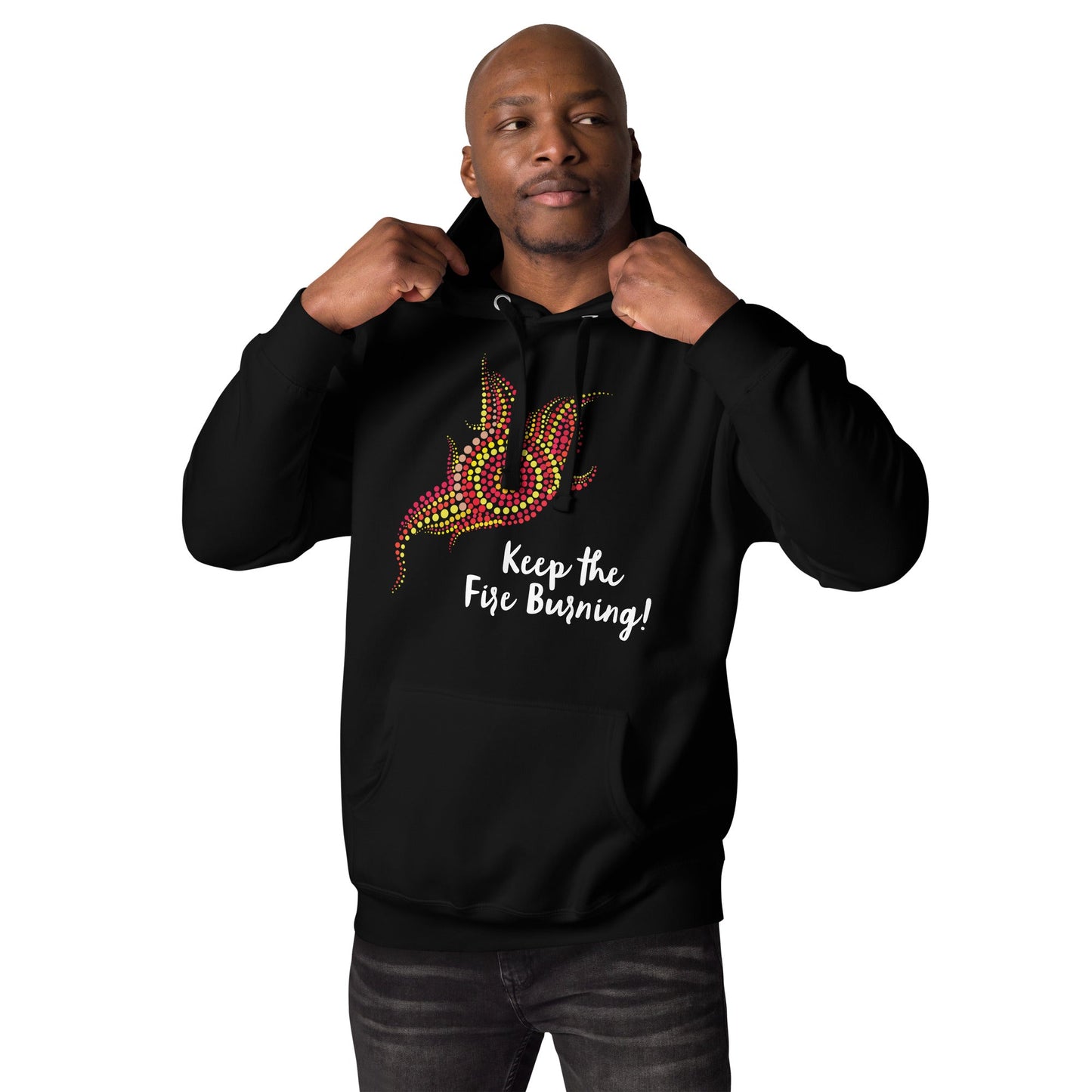 NAIDOC 2024 Keep The Fire Burning Unisex Premium Hoodie - Aboriginal Art by LaniWomen's Hoodies