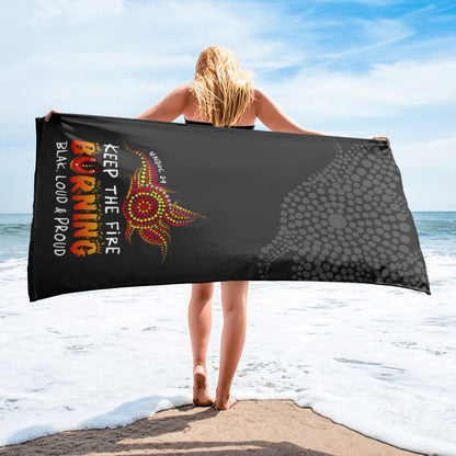 NAIDOC 2024 Range 2 Towel - Aboriginal Art by LaniTowels