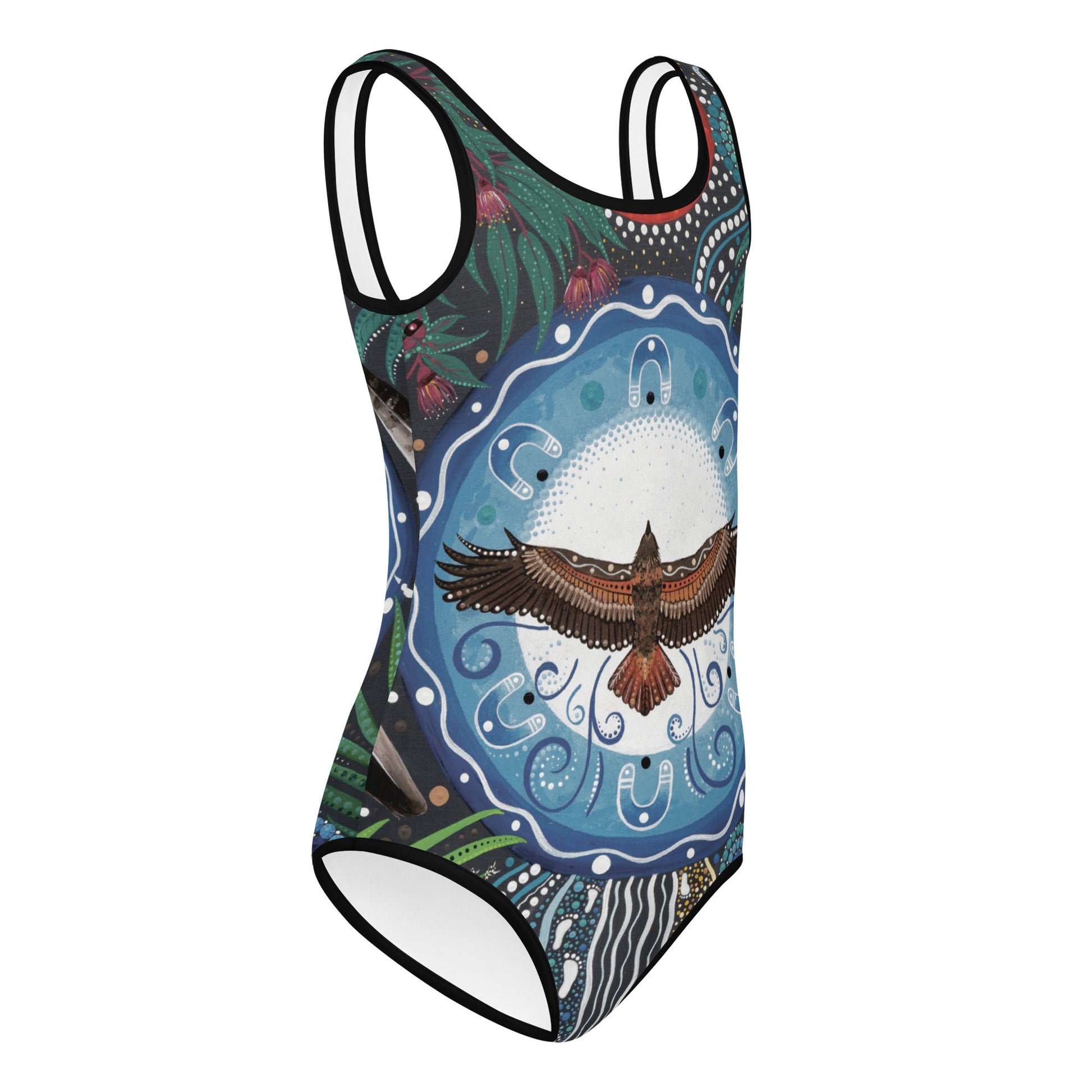 Walu - ma - rra Kids Swimsuit - Aboriginal Art by Lani