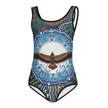 Walu - ma - rra Kids Swimsuit - Aboriginal Art by Lani