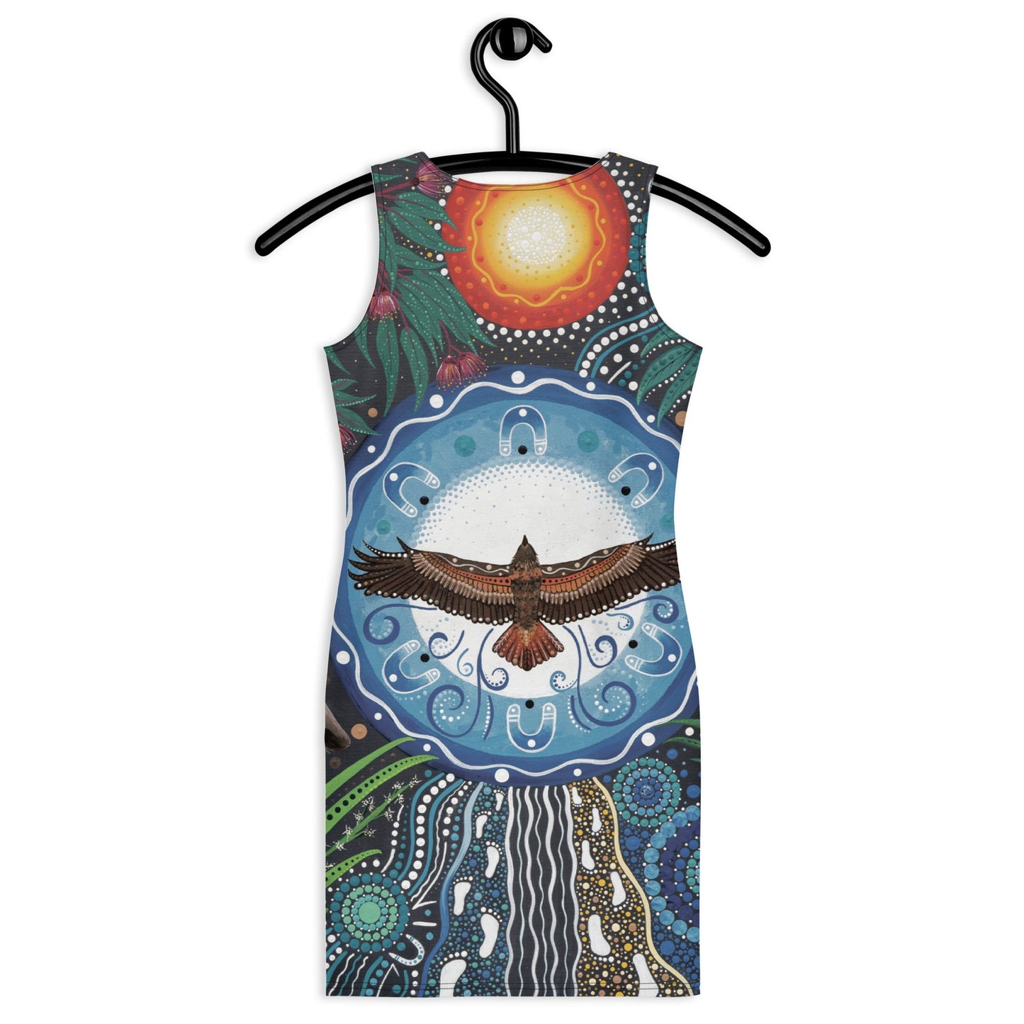 Walu - ma - rra Slim Fit Dress - Aboriginal Art by Lani