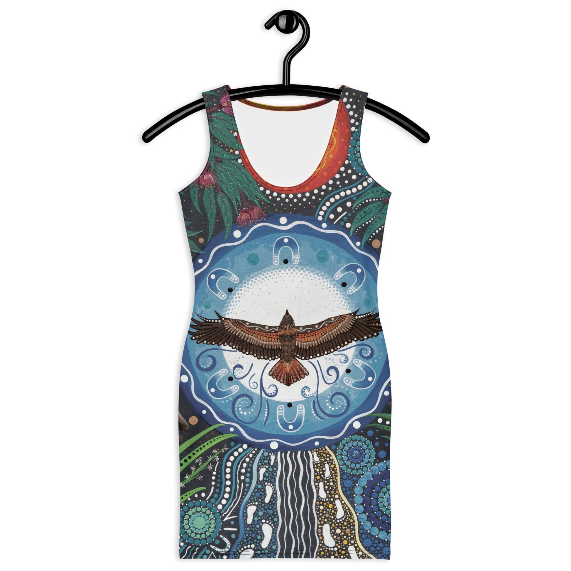 Walu - ma - rra Slim Fit Dress - Aboriginal Art by Lani