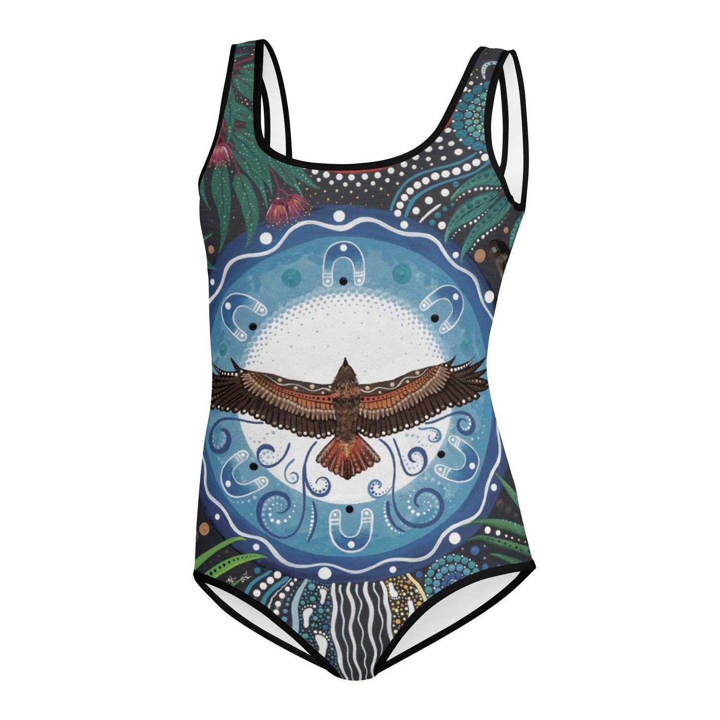 Walu - ma - rra Youth Swimsuit - Aboriginal Art by Lani