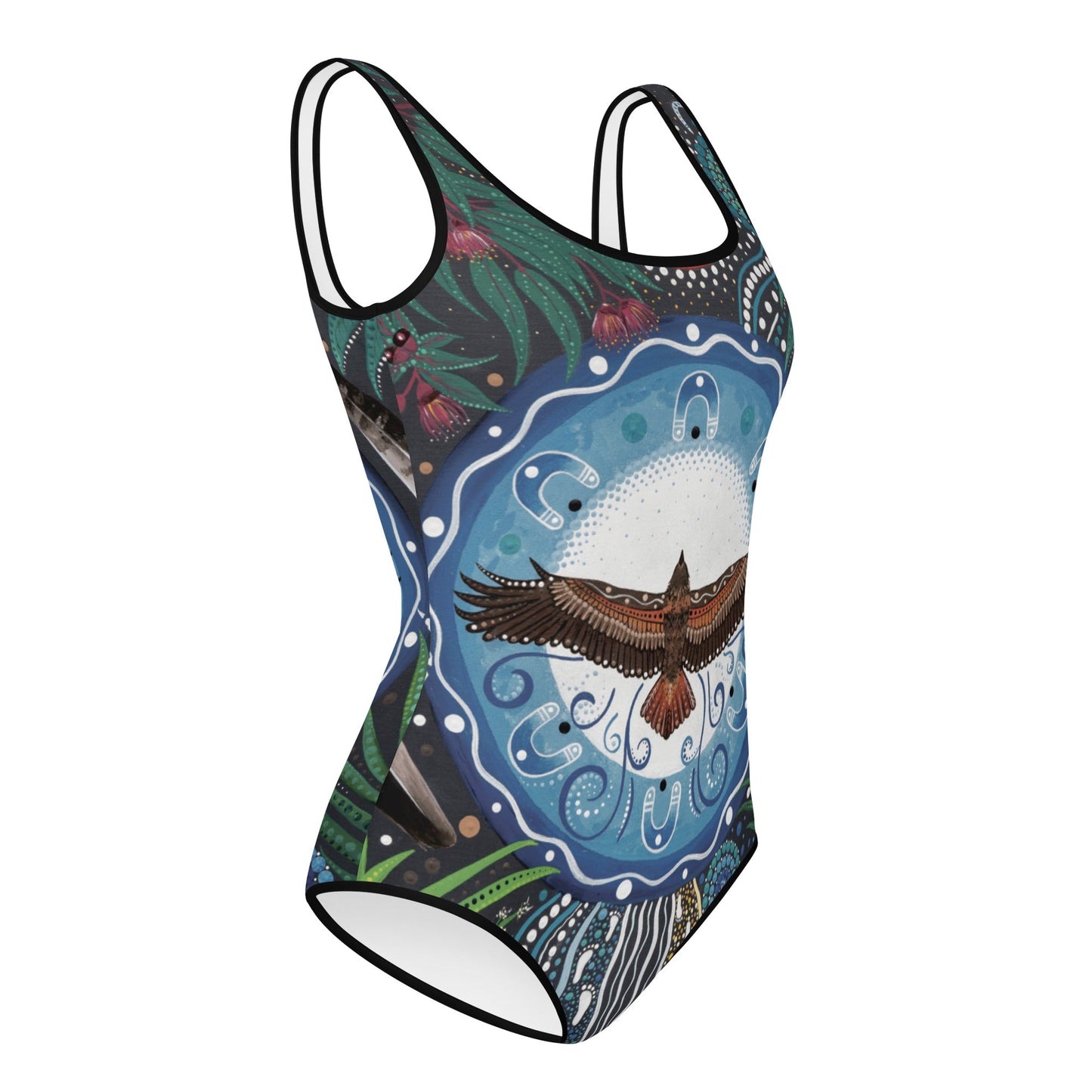 Walu - ma - rra Youth Swimsuit - Aboriginal Art by Lani