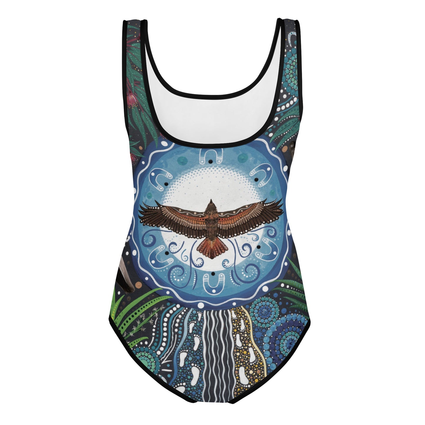 Walu - ma - rra Youth Swimsuit - Aboriginal Art by Lani