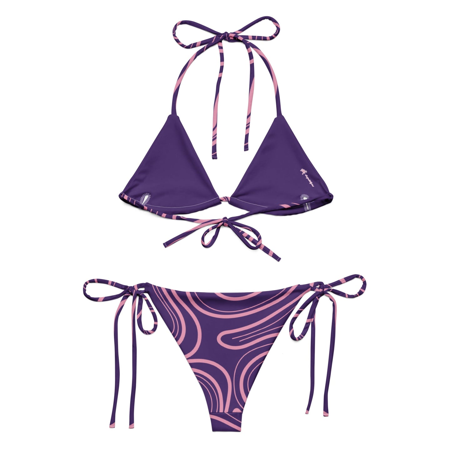 Waves of Water, Currents of Life Bikini Set - Dark Purple - Aboriginal Art by LaniBikini