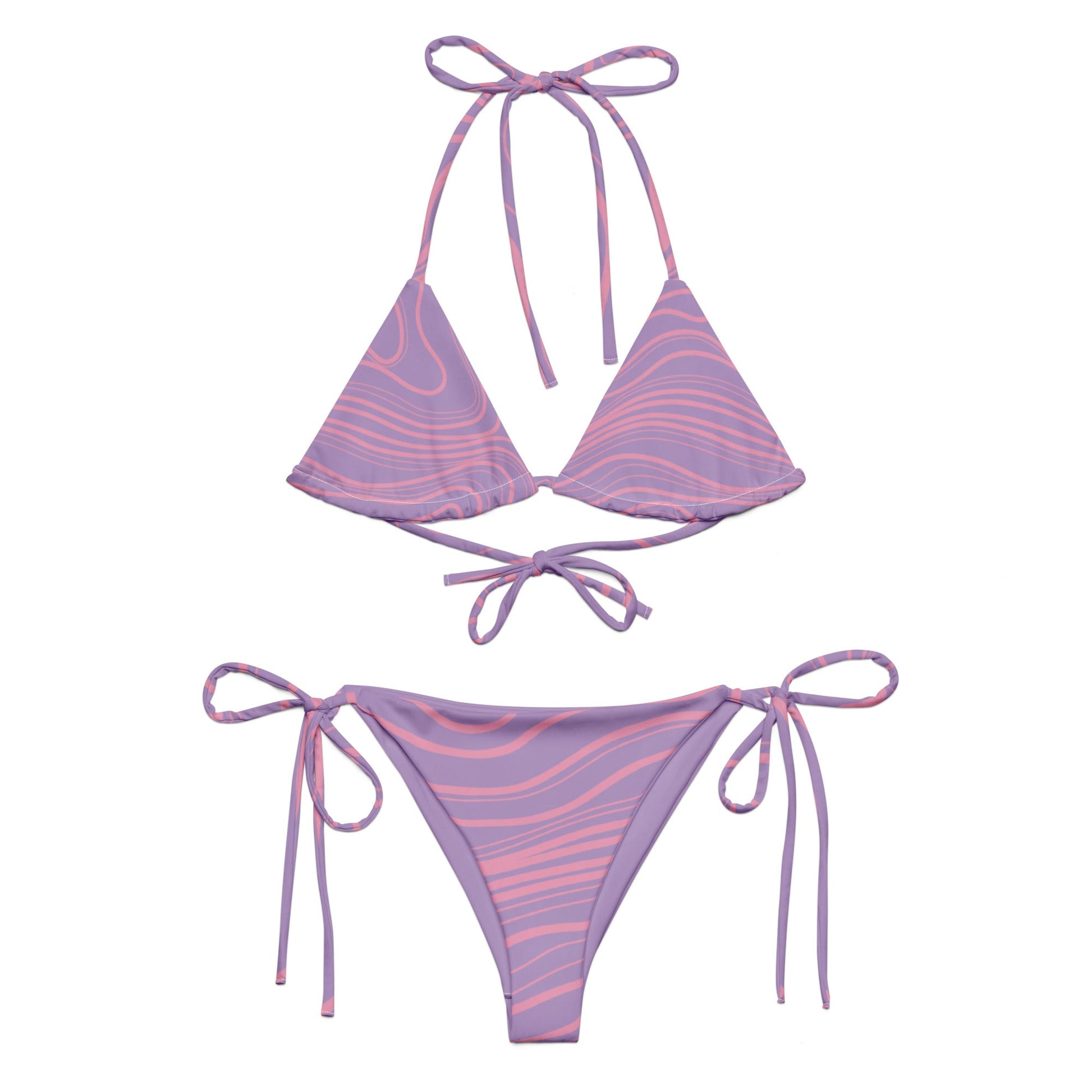 Waves of Water, Currents of Life Bikini Set - Light Purple - Aboriginal Art by LaniBikini