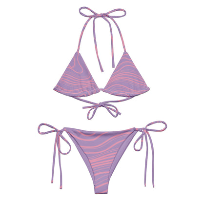 Waves of Water, Currents of Life Bikini Set - Light Purple - Aboriginal Art by LaniBikini