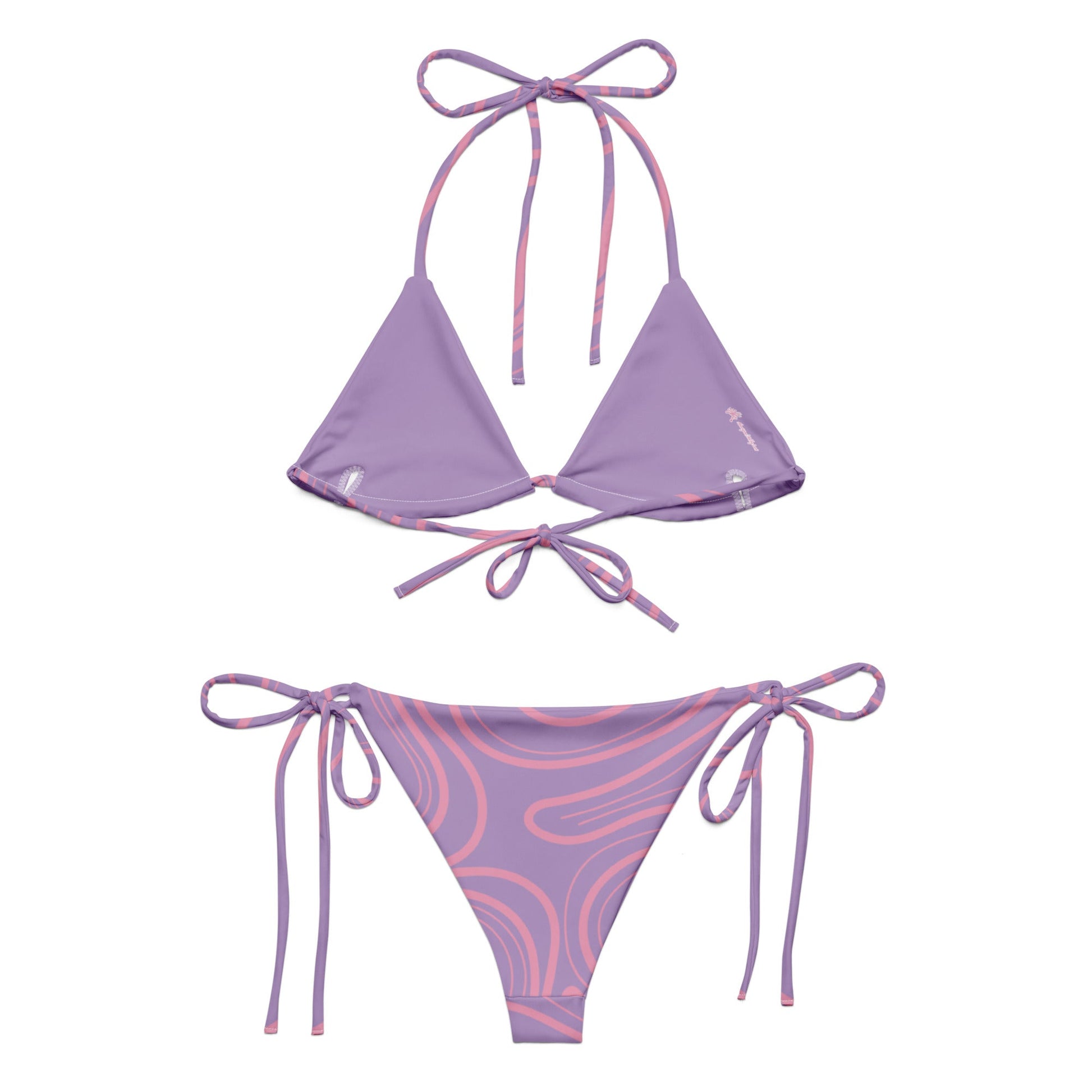 Waves of Water, Currents of Life Bikini Set - Light Purple - Aboriginal Art by LaniBikini