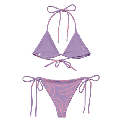 Waves of Water, Currents of Life Bikini Set - Light Purple - Aboriginal Art by LaniBikini